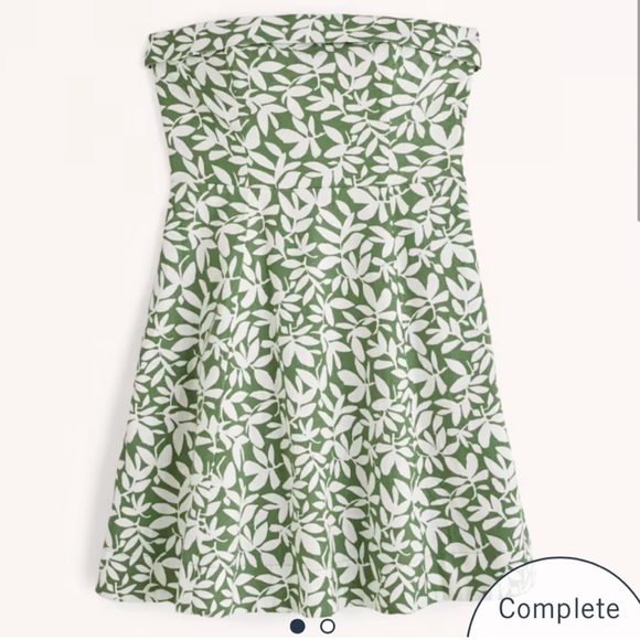 Abercrombie Strapless Linen Mini Dress - Picture 1 of 5
